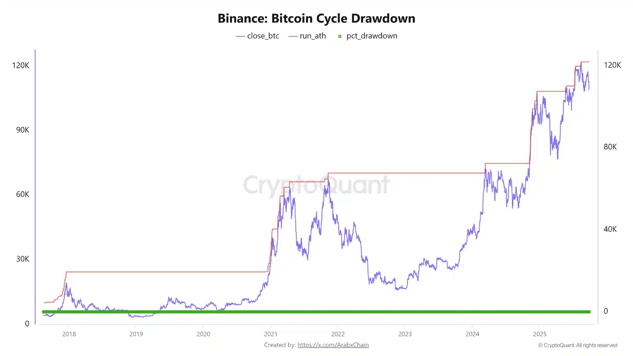 De acuerdo con los analistas de CryptoQuant, mientras el precio se mantenga por encima de los $109.000–$110.000, el escenario base es de consolidación lateral, con probabilidades de retestear los $118.000–$122.000 en próximas semanas.