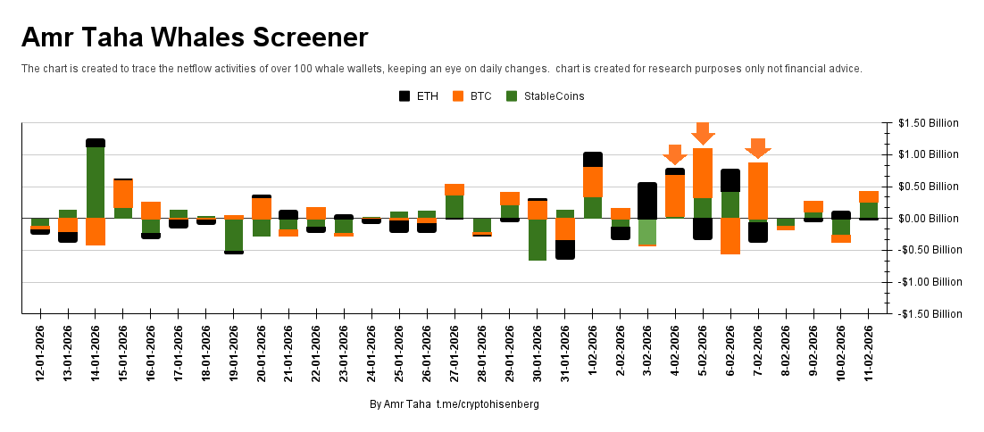 Whale Screener de bitcoin.