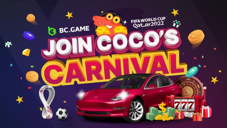 Únase a Coco’s Carnival ahora y gane hasta $2.100.000 o un TESLA