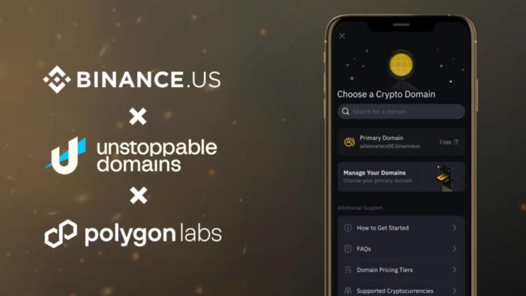 Binance.US se asocia con Unstoppable Domains y Polygon para ofrecer criptodominios .BinanceUS.