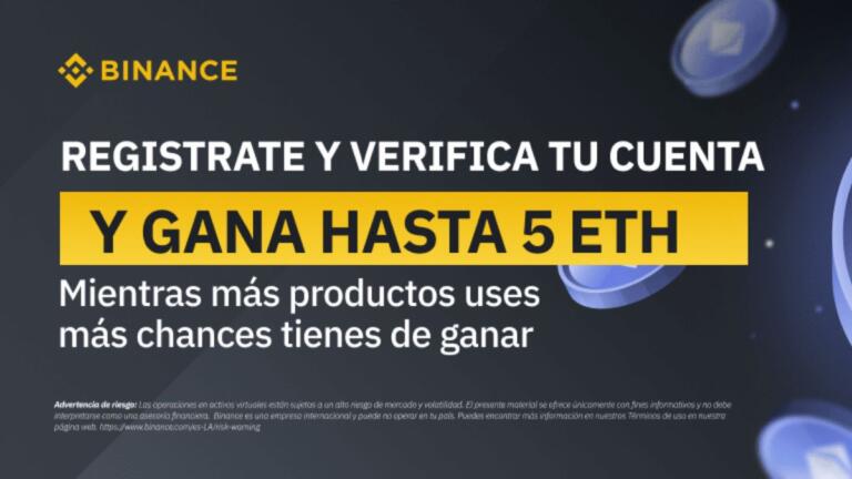 Binance regalará hasta 5 ETH a sus nuevos usuarios