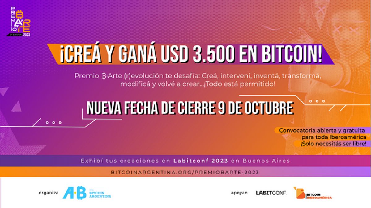 Premio B·Arte, el concurso creativo que entrega premios en bitcoin, extiende su período de inscripción