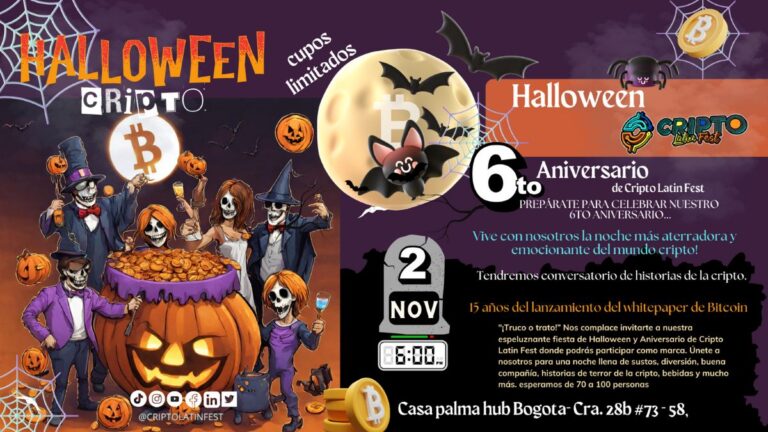 El Cripto Latin Fest celebrará su 6to aniversario con una fiesta de Halloween