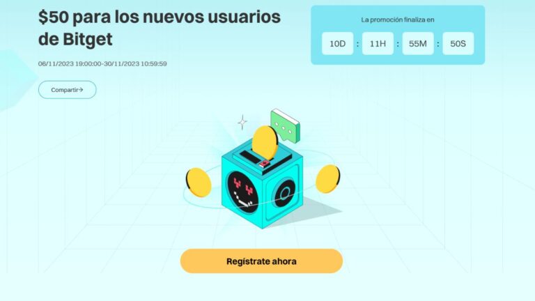Regístrate en Bitget para recibir 50 USDT y Cashback del 25% en tu primer depósito