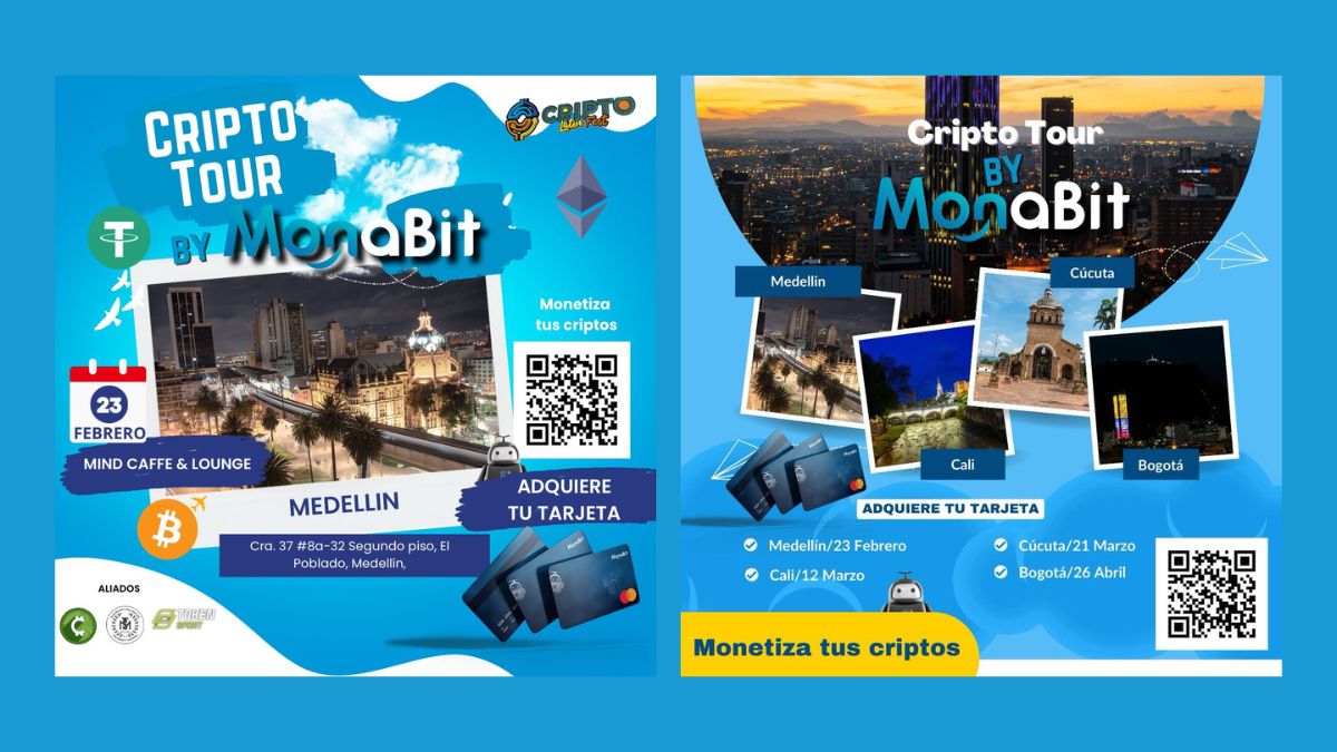 El equipo de MonaBit ha anunciado su emocionante iniciativa de llevar su cripto tour a diversas ciudades de Colombia.