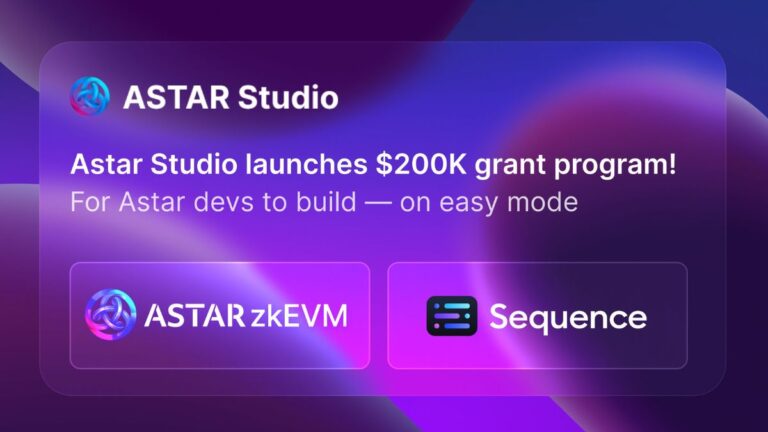 Astar Network y Sequence han anunciado oficialmente el lanzamiento de Astar Studio, una plataforma de desarrollo web3 innovadora y fácil de usar.