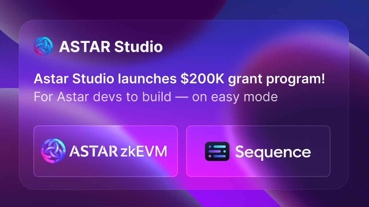 Astar Network y Sequence lanzan Astar Studio con un programa de subvenciones de $200.000