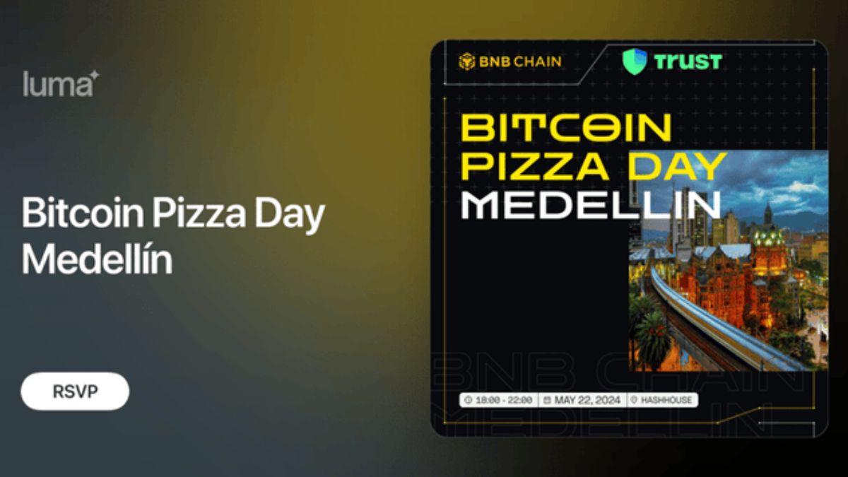 Trust Wallet y BNB Chain se unen para celebrar el “Bitcoin Pizza Day” en Medellín
