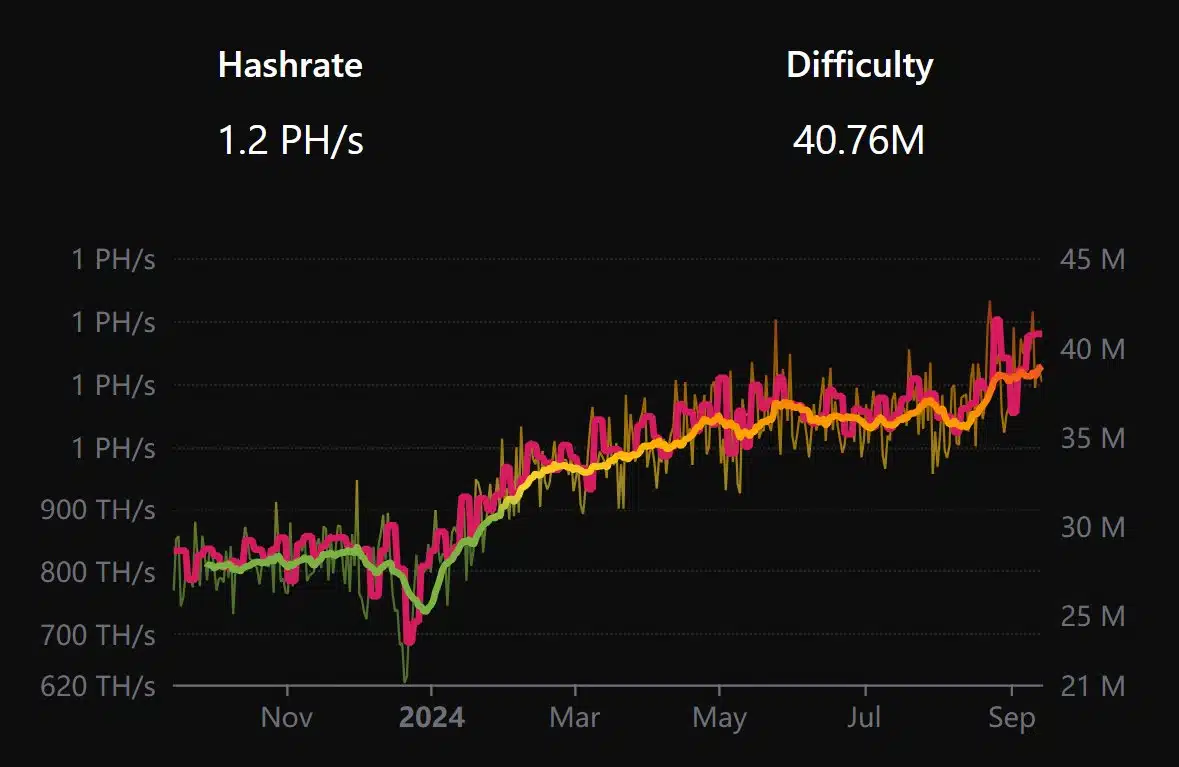 Hashrate de la red Litecoin.