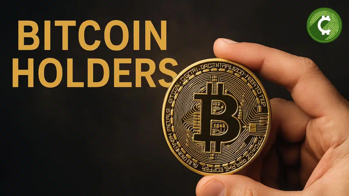 Imagen realista de holders de Bitcoin representados por inversores resguardando monedas digitales, simbolizando acumulación a largo plazo y escasez de oferta en el mercado cripto.