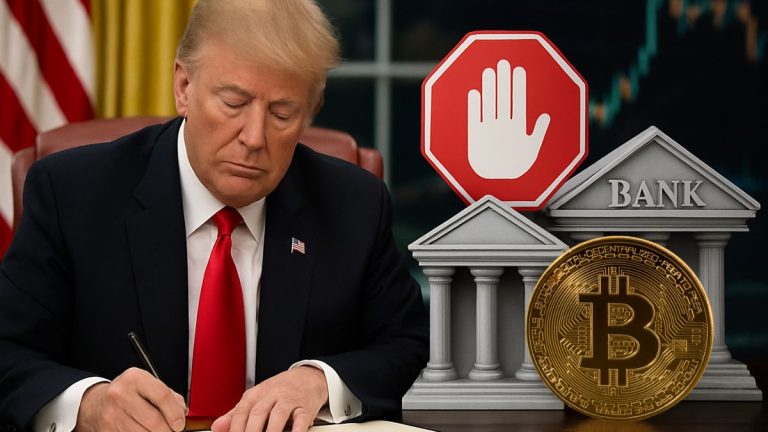 El presidente de los Estados Unidos, Donald Trump, está listo para firmar una orden ejecutiva que impondrá sanciones a bancos que practiquen la discriminación contra empresas cripto o compañías con ideologías conservadoras.