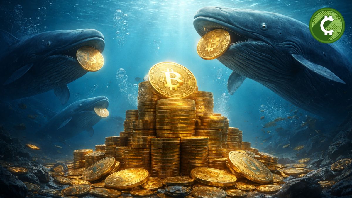 Las ballenas de bitcoin acumulan al nivel más alto desde 2024 mientras el precio cae.