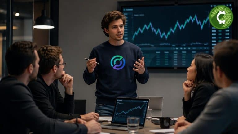 Persona de Circle presentando propuesta para resolver crisis de liquidez en Aave con USDC en entorno DeFi