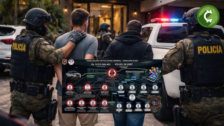 Jóvenes paraguayos arrestados tras robar 1.2 millones en USDT.