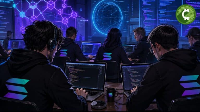 Desarrolladores de Solana programando soluciones de seguridad cuántica con firmas Falcon en computadoras