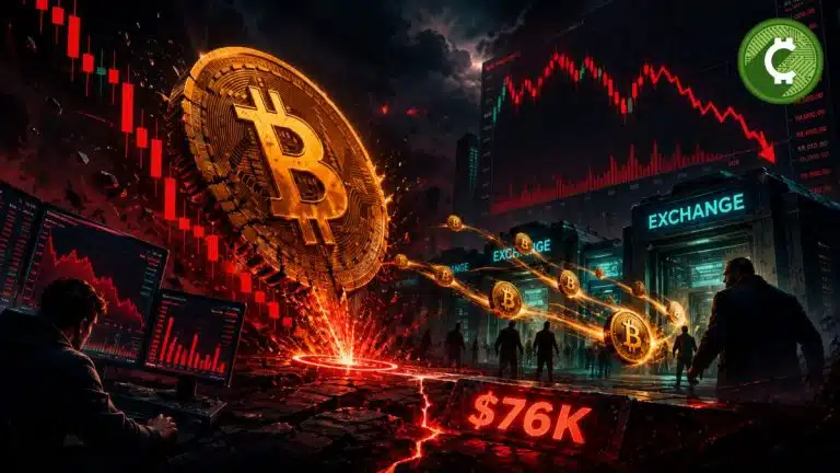 Bitcoin cae hacia soporte clave mientras aumentan ventas spot y entradas de BTC a exchanges