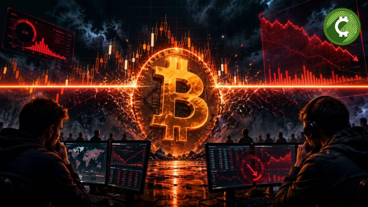 Bitcoin detenido cerca de los $82.000 con gráficos de derivados en rojo, caída del Open Interest y funding negativo en el mercado cripto.