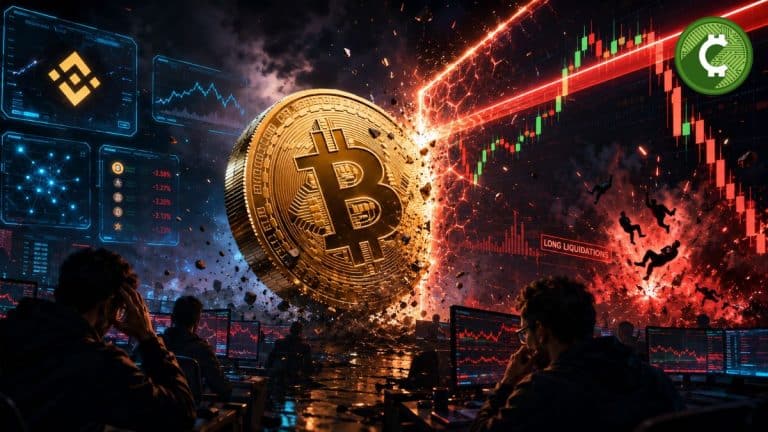 Bitcoin chocando contra la resistencia de $82.000 mientras datos on-chain de Binance muestran presión de venta y riesgo de liquidaciones