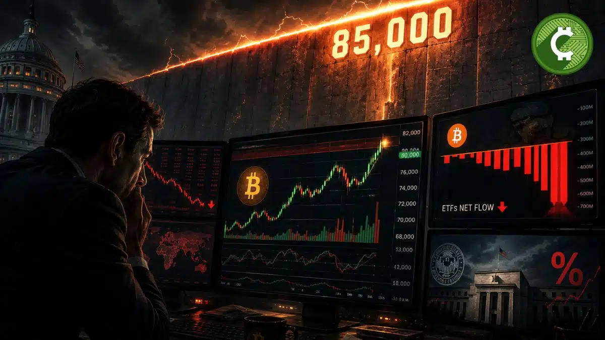 Bitcoin enfrenta resistencia cerca de los $80.000 mientras ETF registran salidas y la Fed mantiene presión macroeconómica