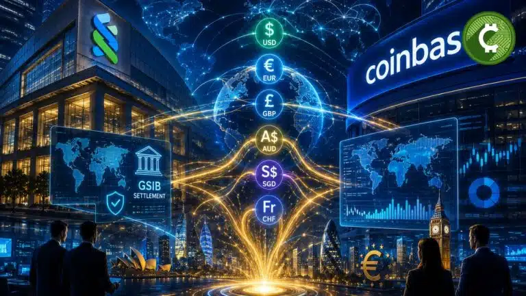 Coinbase y Standard Chartered conectando infraestructura financiera global para pagos multimoneda institucionales en criptomonedas