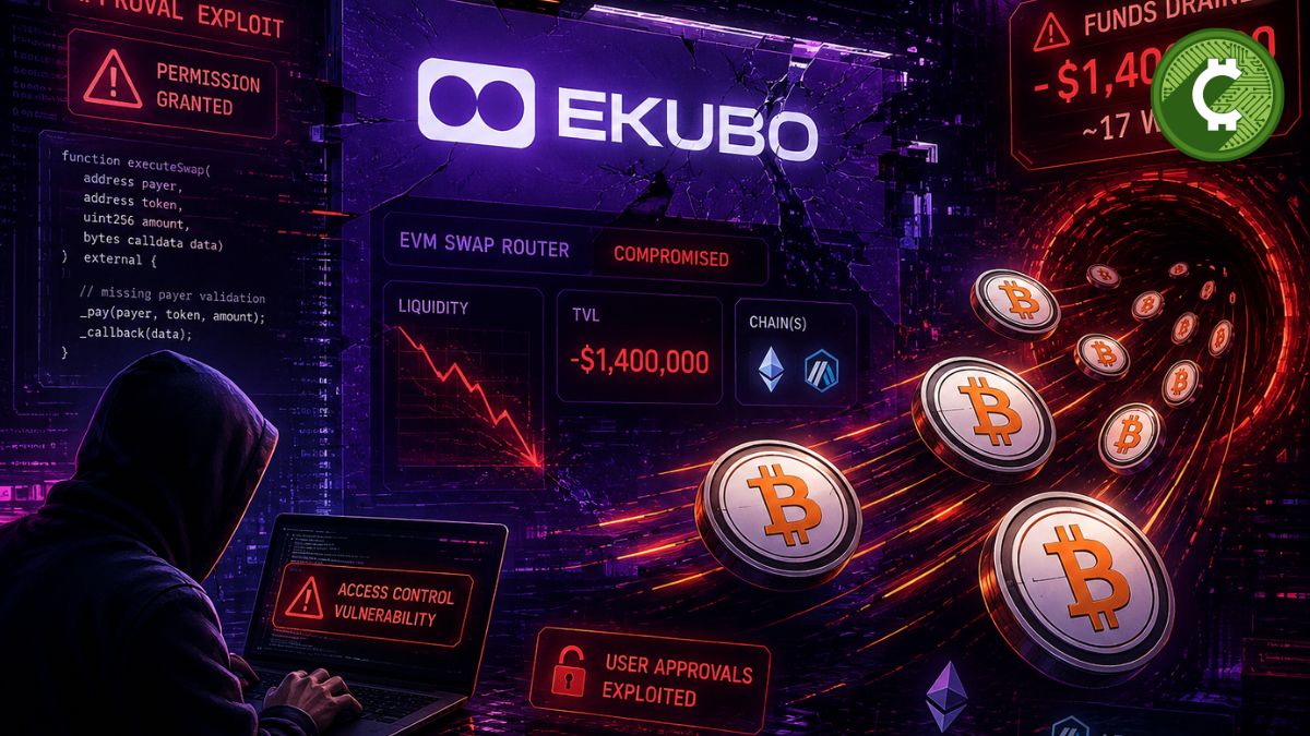 Ekubo sufre exploit en contratos EVM y pierde 1,4 millones de dólares en WBTC
