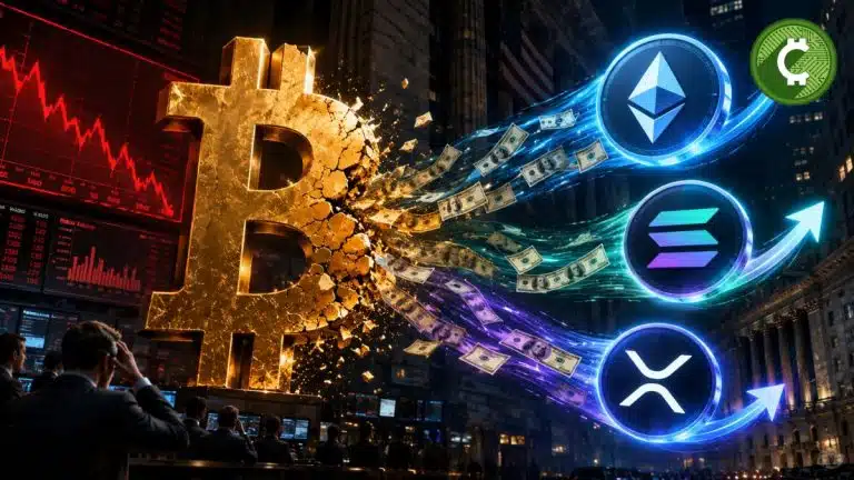Capital institucional sale de los ETFs de Bitcoin mientras Ethereum, Solana y XRP ganan impulso en el mercado cripto