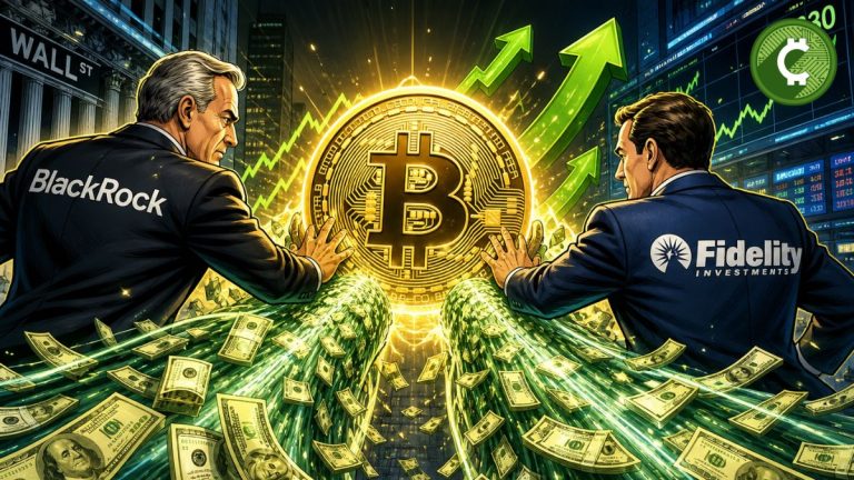 ETFs spot de Bitcoin recibiendo entradas de capital lideradas por BlackRock y Fidelity con Bitcoin al alza