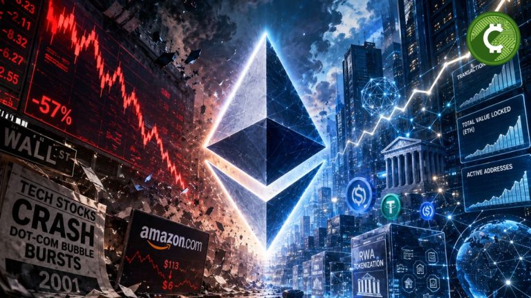 Ethereum comparado con Amazon durante la burbuja puntocom según Standard Chartered