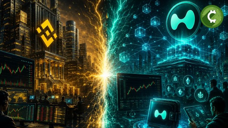 Comparativa visual entre Hyperliquid y Binance mostrando exchange descentralizado frente a exchange centralizado