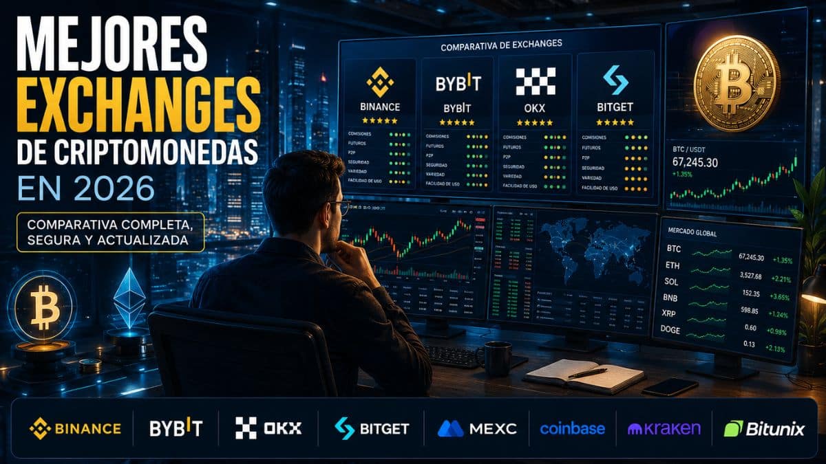 Comparativa de los mejores exchanges de criptomonedas en 2026 para trading y compra de Bitcoin