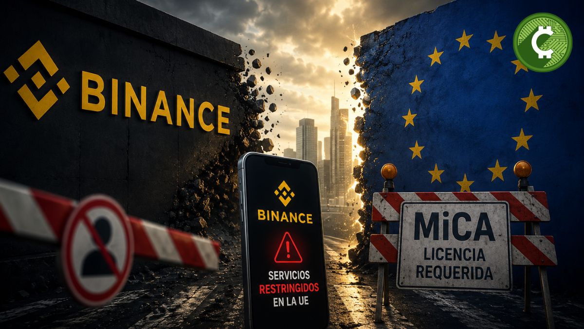 Binance suspenderá parte de sus servicios en la Unión Europea tras no obtener la licencia MiCA antes del plazo regulatorio.