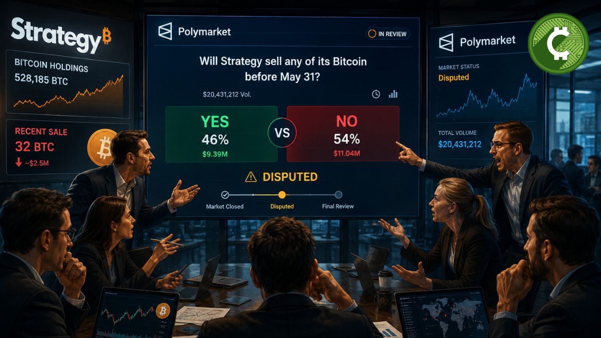 Disputa en Polymarket tras la venta de Bitcoin de Strategy antes del cierre de una apuesta de 20 millones de dólares