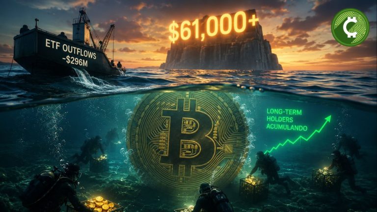 Bitcoin recupera los 61.000 dólares mientras los holders de largo plazo acumulan BTC pese a las salidas de capital de los ETF spot.