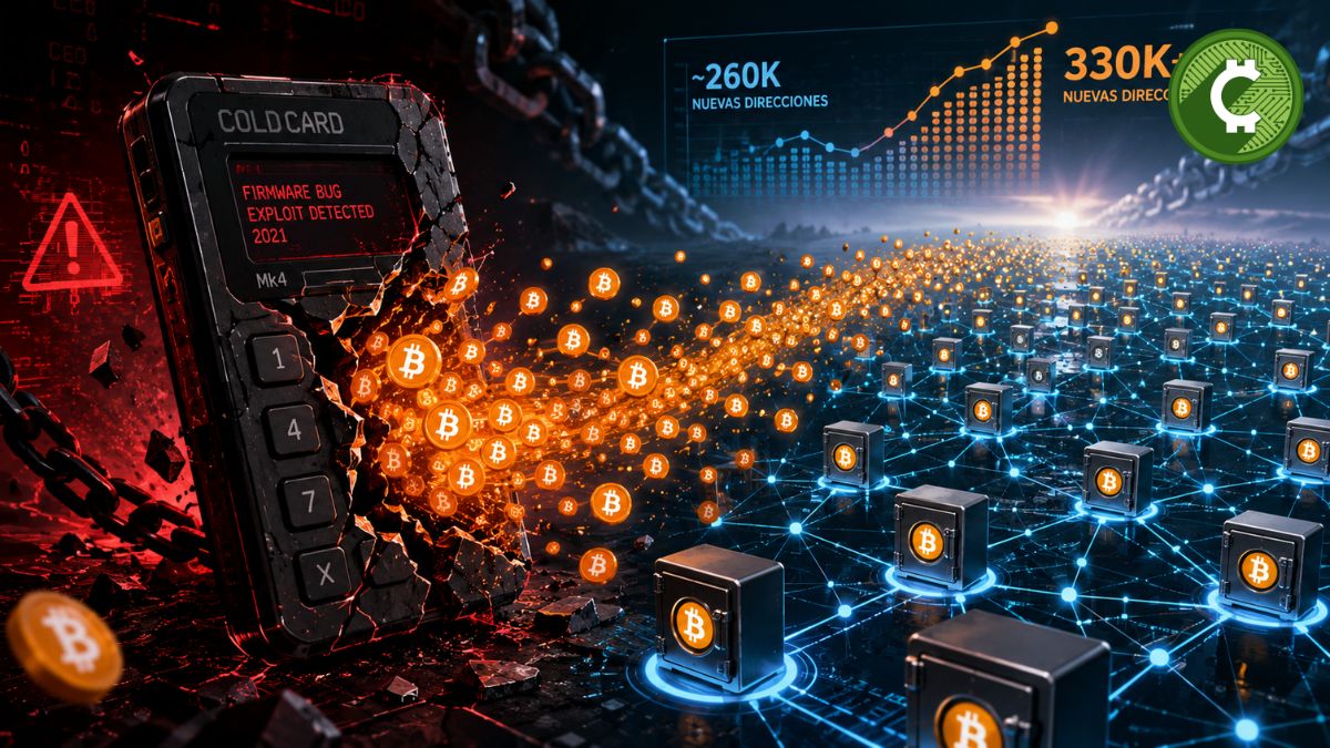 Nuevas direcciones de Bitcoin aumentan tras el exploit de Coldcard