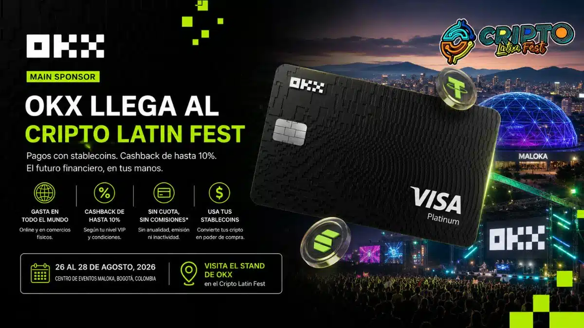 OKX será Main Sponsor del Cripto Latin Fest 2026 en Bogotá