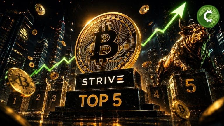 Strive compra 1.800 BTC y alcanza el top 5 de tesorerías corporativas