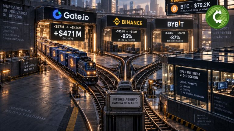 Bitcoin muestra cambios en el interés abierto entre Gate.io, Binance y Bybit