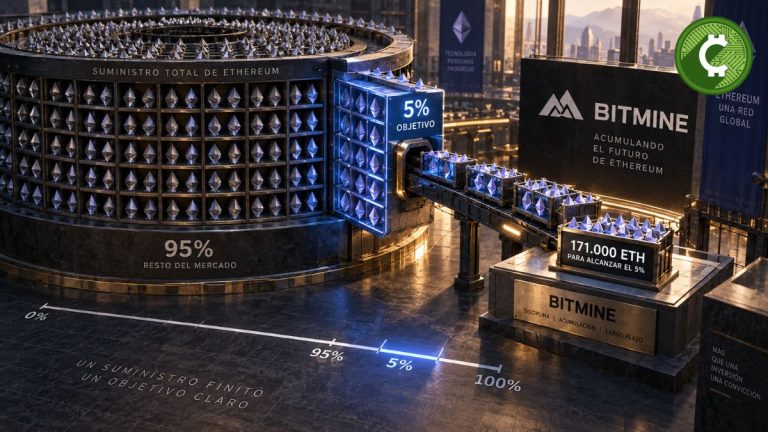 Bitmine acumula Ethereum y se acerca a su objetivo del 5% del suministro