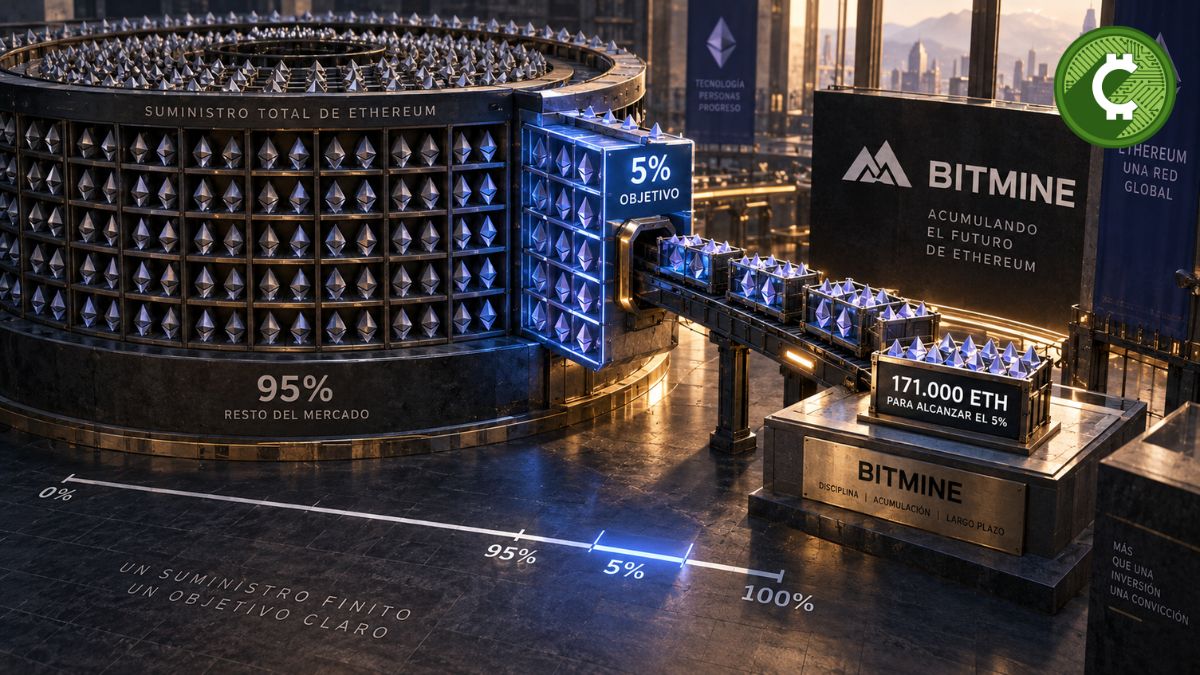 Bitmine acumula Ethereum y se acerca a su objetivo del 5% del suministro