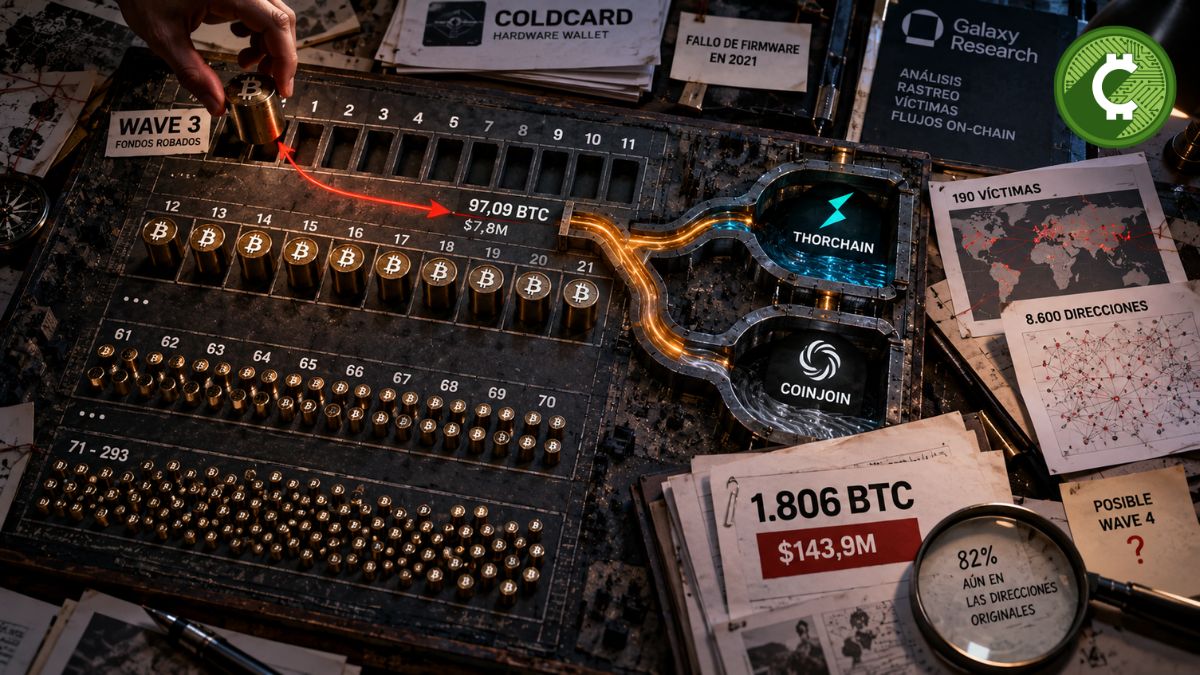 Coldcard: atacante mueve el Bitcoin robado mientras 1.806 BTC siguen bajo seguimiento