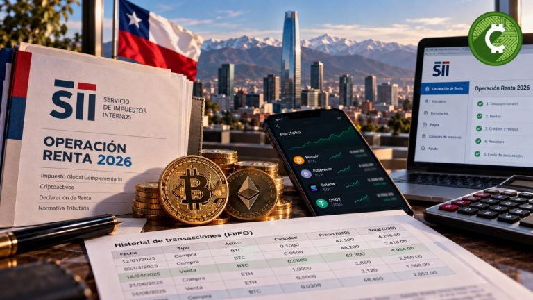Impuestos sobre criptomonedas en Chile 2026: guía del SII (Global Complementario, FIFO y Operación Renta)