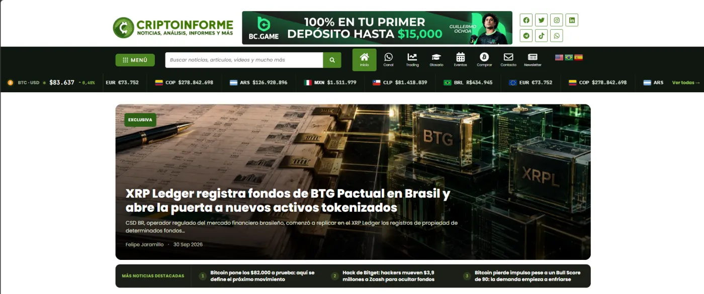 Banner de cabecera en la portada